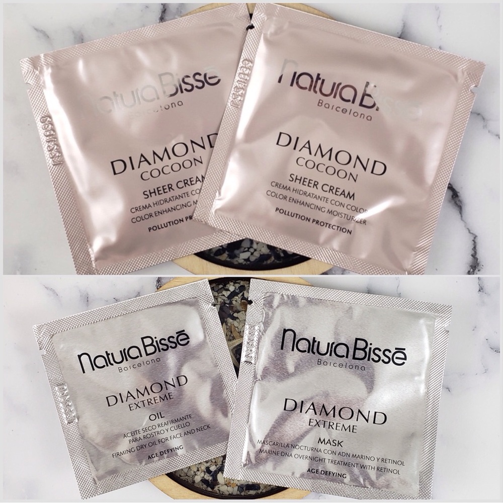 Natura Bissé Diamond Cocoon Sheer Cream + Extreme Oil + Extreme Mask Samples